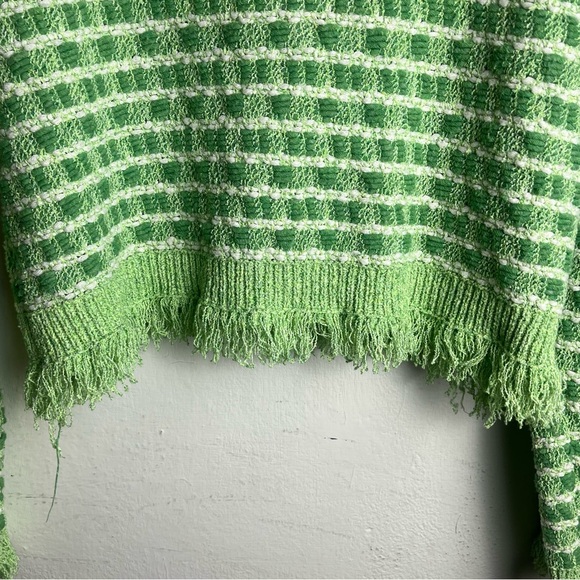 ZARA Frayed Crop Sweater - Picture 4 of 14